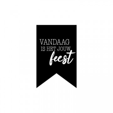 0016542wensetiket vaantje vandaag is het jouw feest 30x55mm 250pr
