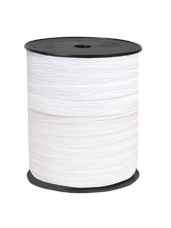 0029510paperlook krullint tweezijdig 10mm 250m wit450