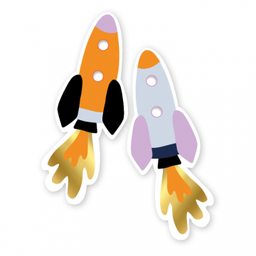 0032786label rocket dubbelzijdig 40x97mm