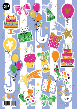 0034336kp stickervel a5 party time 25 vellen450