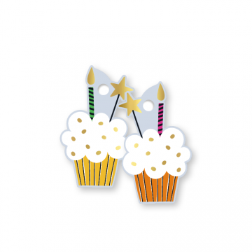 0034487kp cadeaulabel cupcake dubbelzijdig 38x62mm