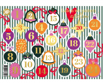 0035179kp stickervel a5 advent kalender 25 vellen