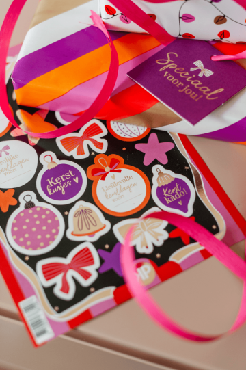 0035341kp stickervel a5 colorful christmas 25 vellen