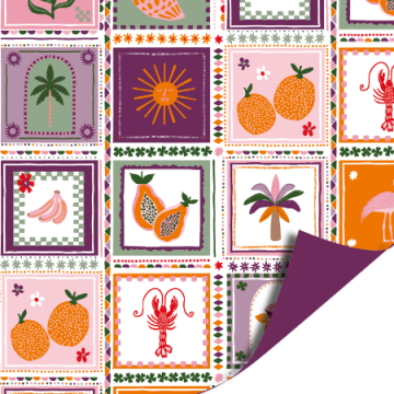0036197cadeaupapier 30cm bohemian summer