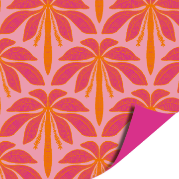 0036395kp cadeaupapier 50cm 100m sunset palms450