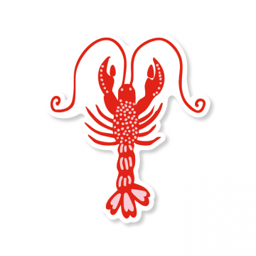 0036519kp stickers 52x60mm lobster 250pr