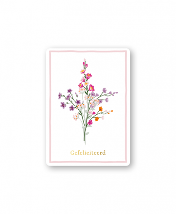 0036737kp cadeaukaartjes a7 gefeliciteerd wildflowers 25 stuks