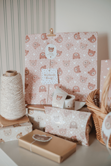 0037090kp stickers 50x40mm little bear 4 varianten 250pr