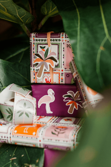 0037104kp stickers 40x55mm flamingos 4 varianten 250pr 0