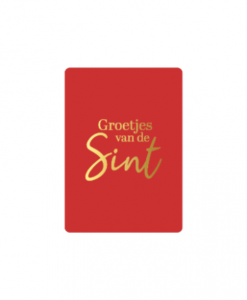Cadeaukaartjes a7 groetjes van de sint rood