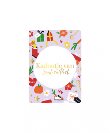 Cadeaukaartjes a7 kadootje van sint en piet