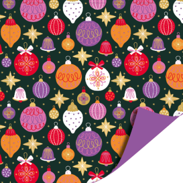 Cadeaupapier 30cm christmas ornamentsgreen