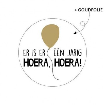 Er is er een jarig hoera hoera 40mm