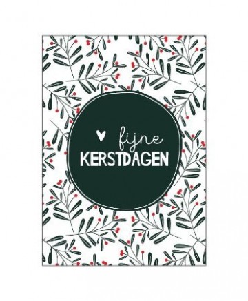 Fijne kerstdagen rode bessen