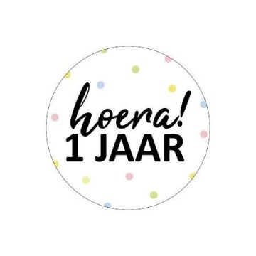 Hoera 1 jaar 40mm
