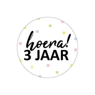 Hoera 3 jaar 2