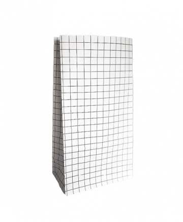 Kraft zak grid zwart wit