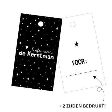 Label liefs van de kerstman