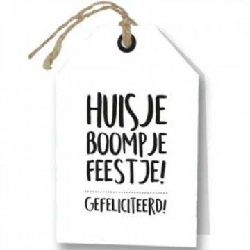 Labelkaart Huisje, Boompje, Feestje