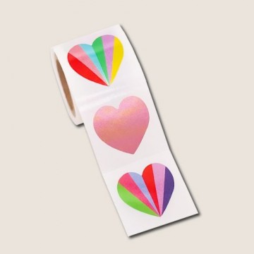 Metallic Hearts Sticker