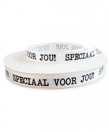 Satijnlint 15mm speciaal voor jou wit
