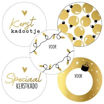 Sticker kerstkadootje 5assorti