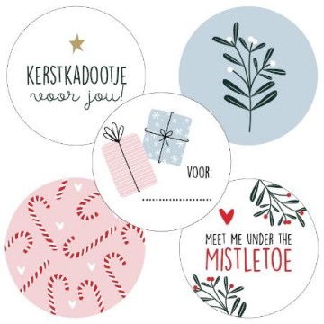 Sticker mistletoe 5 assorti