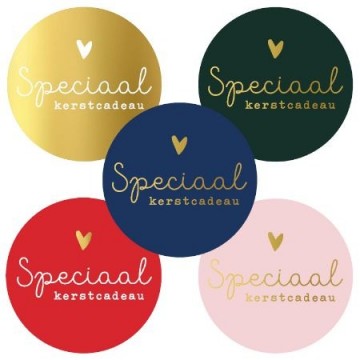 Sticker speciaal kerstcadeau 5kleuren