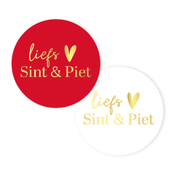 Stickers 40mm liefs sint piet