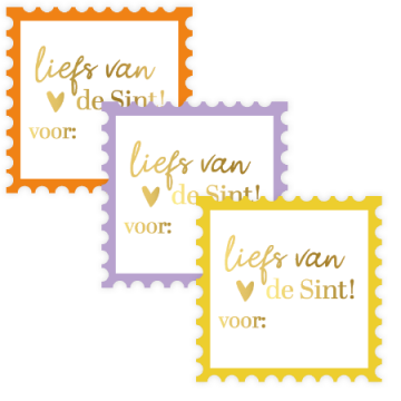 Stickers 50x50mm liefs van de sint postzegel
