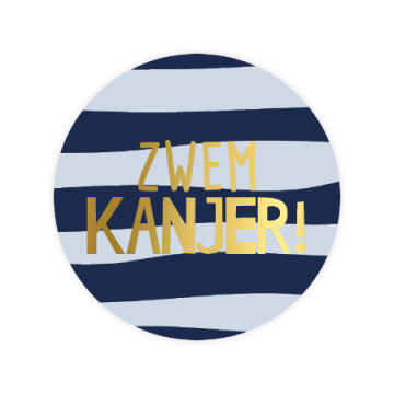 Stickers d50mm zwem kanjer