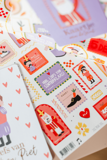 Stickervel a5 sinterklaas feest 1