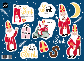 Stickervel sinterklaas